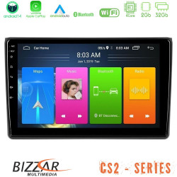 Bizzar CS2 Series 4Core Android14 2+32GB Audi A4 B7 Navigation Multimedia Tablet 9 Με Carplay - Android Auto