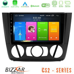 Bizzar CS2 Series 4Core Android14 2+32GB BMW 1Series 4Core Android14 2+32GB E81/E82/E87/E88 (MANUAL A/C) Navigation Multimedia Tablet 9 Με Carplay - Android Auto