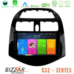 Bizzar CS2 Series 4Core Android14 2+32GB Chevrolet Spark 2009-2015 Navigation Multimedia Tablet 9 Με Carplay - Android Auto