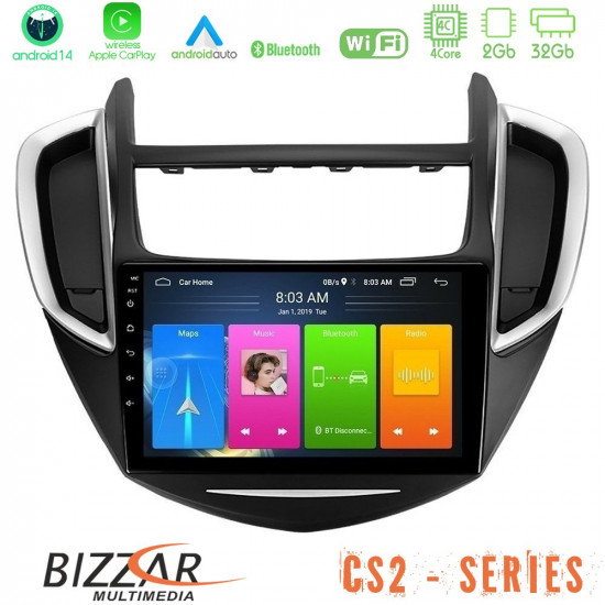 Bizzar CS2 Series 4Core Android14 2+32GB Chevrolet Trax 2013-2020 Navigation Multimedia Tablet 9 Με Carplay - Android Auto Bizzar CS2 Series 4Core Android14 2+32GB Chevrolet Trax 2013-2020 Navigation Multimedia Tablet 9 Με Carplay - Android Auto