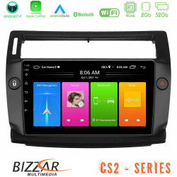 Bizzar CS2 Series 4Core Android14 2+32GB Citroen C4 2004-2010 Navigation Multimedia Tablet 9 (μαύρο χρώμα) Με Carplay - Android Auto