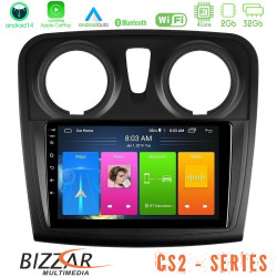 Bizzar CS2 Series 4Core Android14 2+32GB Dacia Dokker 2014-2021 Navigation Multimedia Tablet 9 Με Carplay - Android Auto Bizzar CS2 Series 4Core Android14 2+32GB Dacia Dokker 2014-2021 Navigation Multimedia Tablet 9 Με Carplay - Android Auto