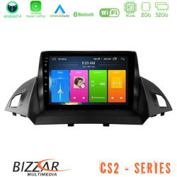 Bizzar CS2 Series 4Core Android14 2+32GB Ford C-Max/Kuga Navigation Multimedia Tablet 9 Με Carplay - Android Auto