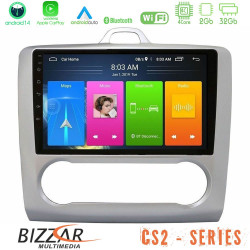 Bizzar CS2 Series 4Core Android14 2+32GB Ford Focus Auto AC Navigation Multimedia Tablet 9 Με Carplay - Android Auto