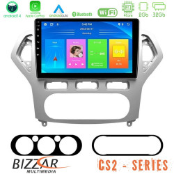 Bizzar CS2 Series 4Core Android14 2+32GB Ford Mondeo 2007-2010 AUTO A/C Navigation Multimedia Tablet 9 Με Carplay - Android Auto