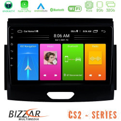 Bizzar CS2 Series 4Core Android14 2+32GB Ford Ranger 2017-2022 Navigation Multimedia Tablet 9 Με Carplay - Android Auto