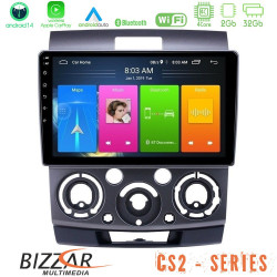 Bizzar CS2 Series 4Core Android14 2+32GB Ford Ranger/Mazda BT50 Navigation Multimedia Tablet 9 Με Carplay - Android Auto