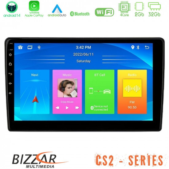 Bizzar CS2 Series 4Core Android14 2+32GB Ford Universal Navigation Multimedia Tablet 9 Με Carplay - Android Auto Bizzar CS2 Series 4Core Android14 2+32GB Ford Universal Navigation Multimedia Tablet 9 Με Carplay - Android Auto