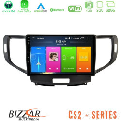 Bizzar CS2 Series 4Core Android14 2+32GB Honda Accord 2008-2015 Navigation Multimedia Tablet 9 Με Carplay - Android Auto