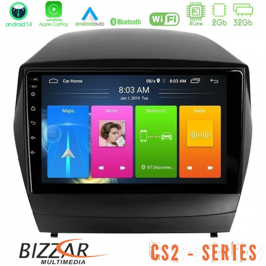 Bizzar CS2 Series 4Core Android14 2+32GB Hyundai IX35 Auto A/C Navigation Multimedia Tablet 9 Με Carplay - Android Auto Bizzar CS2 Series 4Core Android14 2+32GB Hyundai IX35 Auto A/C Navigation Multimedia Tablet 9 Με Carplay - Android Auto