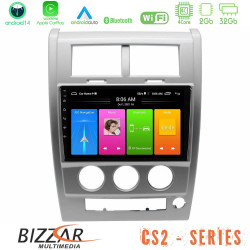 Bizzar CS2 Series 4Core Android14 2+32GB Jeep Cherokee (KK) 2008-2012 Navigation Multimedia Tablet 10 Με Carplay - Android Auto