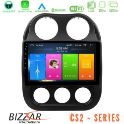 Bizzar CS2 Series 4Core Android14 2+32GB Jeep Compass 2012-2016 Navigation Multimedia Tablet 9 Με Carplay - Android Auto