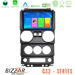 Bizzar CS2 Series 4Core Android14 2+32GB Jeep Wrangler 2Door 2008-2010 Navigation Multimedia Tablet 9 Με Carplay - Android Auto Bizzar CS2 Series 4Core Android14 2+32GB Jeep Wrangler 2Door 2008-2010 Navigation Multimedia Tablet 9 Με Carplay - Android Auto