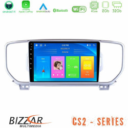 Bizzar CS2 Series 4Core Android14 2+32GB Kia Sportage 2016-2018 Navigation Multimedia Tablet 9 Με Carplay - Android Auto