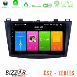 Bizzar CS2 Series 4Core Android14 2+32GB Mazda 3 2009-2014 Navigation Multimedia Tablet 9 Με Carplay - Android Auto Bizzar CS2 Series 4Core Android14 2+32GB Mazda 3 2009-2014 Navigation Multimedia Tablet 9 Με Carplay - Android Auto