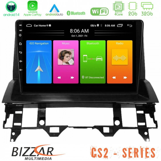 Bizzar CS2 Series 4Core Android14 2+32GB Mazda6 2002-2006 Navigation Multimedia Tablet 10 Με Carplay - Android Auto Bizzar CS2 Series 4Core Android14 2+32GB Mazda6 2002-2006 Navigation Multimedia Tablet 10 Με Carplay - Android Auto