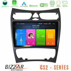 Bizzar CS2 Series 4Core Android14 2+32GB Mercedes CLK Class W209 2000-2004 Navigation Multimedia Tablet 9 Με Carplay - Android Auto
