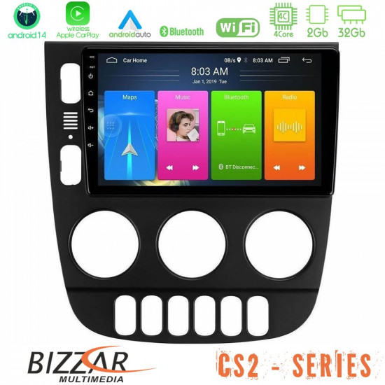 Bizzar CS2 Series 4Core Android14 2+32GB Mercedes ML Class 1998-2005 Navigation Multimedia Tablet 9 Με Carplay - Android Auto
