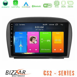 Bizzar CS2 Series 4Core Android14 2+32GB Mercedes SL Class 2005-2011 Navigation Multimedia Tablet 9 Με Carplay - Android Auto
