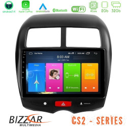Bizzar CS2 Series 4Core Android14 2+32GB Mitsubishi ASX Navigation Multimedia Tablet 10 Με Carplay - Android Auto