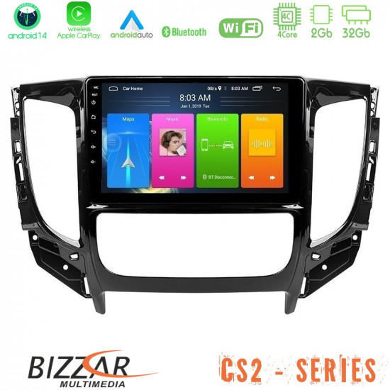 Bizzar CS2 Series 4Core Android14 2+32GB Mitsubishi L200 2016-gt; -amp; Fiat Fullback (Auto A/C) Navigation Multimedia Tablet 9 Με Carplay - Android Auto Bizzar CS2 Series 4Core Android14 2+32GB Mitsubishi L200 2016-gt; -amp; Fiat Fullback (Auto A/C) Navigation Multimedia Tablet 9 Με Carplay - Android Auto