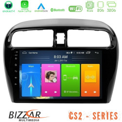 Bizzar CS2 Series 4Core Android14 2+32GB Mitsubishi Space Star 2013-2016 Navigation Multimedia Tablet 9 Με Carplay - Android Auto