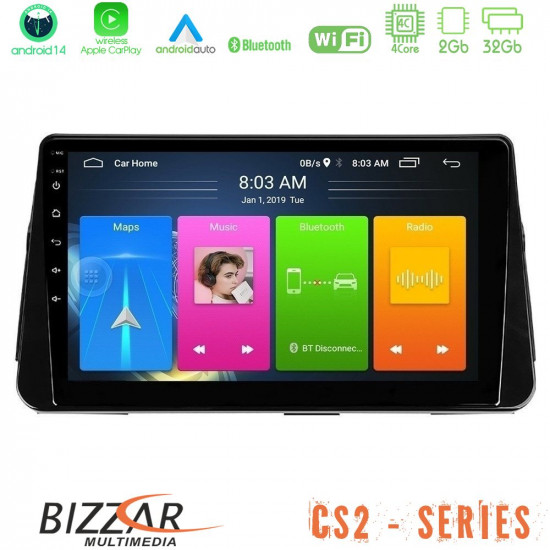 Bizzar CS2 Series 4Core Android14 2+32GB Nissan Micra K14 Navigation Multimedia Tablet 10 Με Carplay - Android Auto