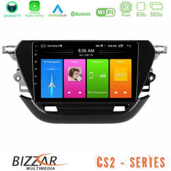 Bizzar CS2 Series 4Core Android14 2+32GB Opel Corsa F 2019-2023 Navigation Multimedia Tablet 9 Με Carplay - Android Auto