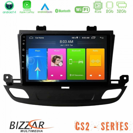 Bizzar CS2 Series 4Core Android14 2+32GB Opel Insignia 2 2017-2020 Navigation Multimedia Tablet 9 Με Carplay - Android Auto Bizzar CS2 Series 4Core Android14 2+32GB Opel Insignia 2 2017-2020 Navigation Multimedia Tablet 9 Με Carplay - Android Auto