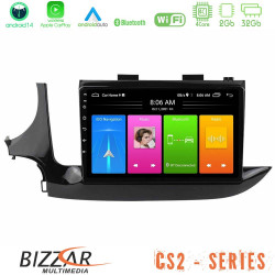 Bizzar CS2 Series 4Core Android14 2+32GB Opel Mokka 2016-2020 Navigation Multimedia Tablet 9 Με Carplay - Android Auto