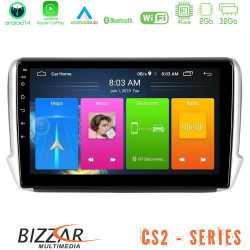 Bizzar CS2 Series 4Core Android14 2+32GB Peugeot 208/2008 Navigation Multimedia Tablet 10 Με Carplay - Android Auto