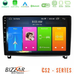 Bizzar CS2 Series 4Core Android14 2+32GB Peugeot 407 Navigation Multimedia Tablet 9 Με Carplay - Android Auto