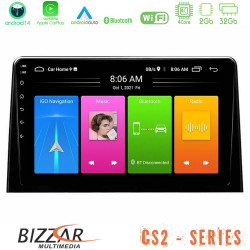 Bizzar CS2 Series 4Core Android14 2+32GB Peugeot Partner / Citroen Berlingo 2020-gt; Navigation Multimedia Tablet 10 Με Carplay - Android Auto