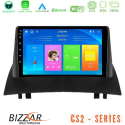 Bizzar CS2 Series 4Core Android14 2+32GB Renault Megane 2 2002-2008 Navigation Multimedia Tablet 9 Με Carplay - Android Auto