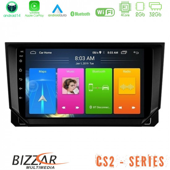 Bizzar CS2 Series 4Core Android14 2+32GB Seat Arona/Ibiza Navigation Multimedia Tablet 9 Με Carplay - Android Auto Bizzar CS2 Series 4Core Android14 2+32GB Seat Arona/Ibiza Navigation Multimedia Tablet 9 Με Carplay - Android Auto