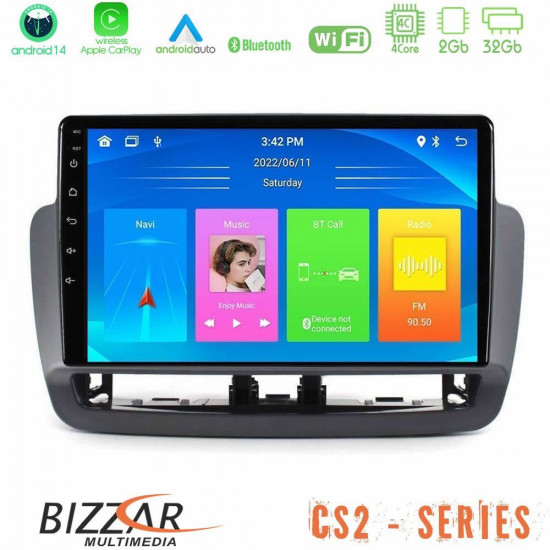 Bizzar CS2 Series 4Core Android14 2+32GB Seat Ibiza 2012-2015 Navigation Multimedia Tablet 9 Με Carplay - Android Auto Bizzar CS2 Series 4Core Android14 2+32GB Seat Ibiza 2012-2015 Navigation Multimedia Tablet 9 Με Carplay - Android Auto
