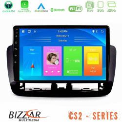 Bizzar CS2 Series 4Core Android14 2+32GB Seat Ibiza 2012-2015 Navigation Multimedia Tablet 9 Με Carplay - Android Auto (Piano Black)
