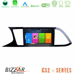 Bizzar CS2 Series 4Core Android14 2+32GB Seat Leon 2013 – 2019 Navigation Multimedia Tablet 9 Με Carplay - Android Auto