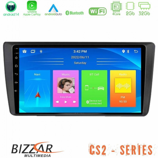 Bizzar CS2 Series 4Core Android14 2+32GB Skoda Octavia 2004-2012 Navigation Multimedia Tablet 9? Με Carplay - Android Auto Bizzar CS2 Series 4Core Android14 2+32GB Skoda Octavia 2004-2012 Navigation Multimedia Tablet 9? Με Carplay - Android Auto