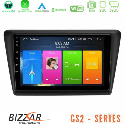 Bizzar CS2 Series 4Core Android14 2+32GB Skoda Rapid 2013-2017 Navigation Multimedia Tablet 9 Με Carplay - Android Auto