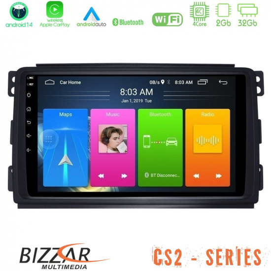 Bizzar CS2 Series 4Core Android14 2+32GB Smart 451 Navigation Multimedia Tablet 9 Με Carplay - Android Auto Bizzar CS2 Series 4Core Android14 2+32GB Smart 451 Navigation Multimedia Tablet 9 Με Carplay - Android Auto