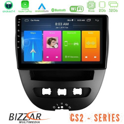 Bizzar CS2 Series 4Core Android14 2+32GB Toyota Aygo/Citroen C1/Peugeot 107 Navigation Multimedia Tablet 10 Με Carplay - Android Auto Bizzar CS2 Series 4Core Android14 2+32GB Toyota Aygo/Citroen C1/Peugeot 107 Navigation Multimedia Tablet 10 Με Carplay - Android Auto