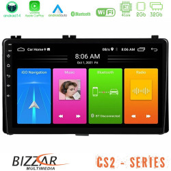 Bizzar CS2 Series 4Core Android14 2+32GB Toyota Corolla/Auris 2017-2019  Navigat-ion Multimedia Tablet 9 Με Carplay - Android Auto