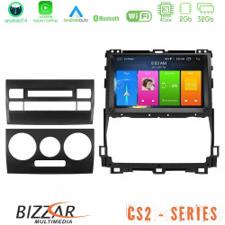 Bizzar CS2 Series 4Core Android14 2+32GB Toyota Land Cruiser J120 2002-2009 Navigation Multimedia Tablet 9 Με Carplay - Android Auto