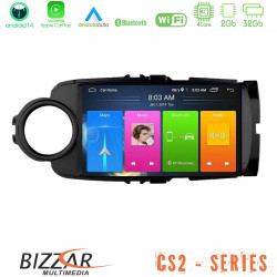 Bizzar CS2 Series 4Core Android14 2+32GB Toyota Yaris Navigation Multimedia Tablet 9 (Μαύρο Χρώμα) Με Carplay - Android Auto Bizzar CS2 Series 4Core Android14 2+32GB Toyota Yaris Navigation Multimedia Tablet 9 (Μαύρο Χρώμα) Με Carplay - Android Auto