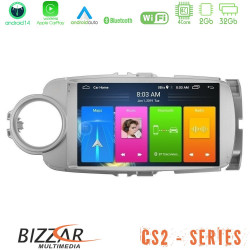 Bizzar CS2 Series 4Core Android14 2+32GB Toyota Yaris Navigation Multimedia Tablet 9 Με Carplay - Android Auto