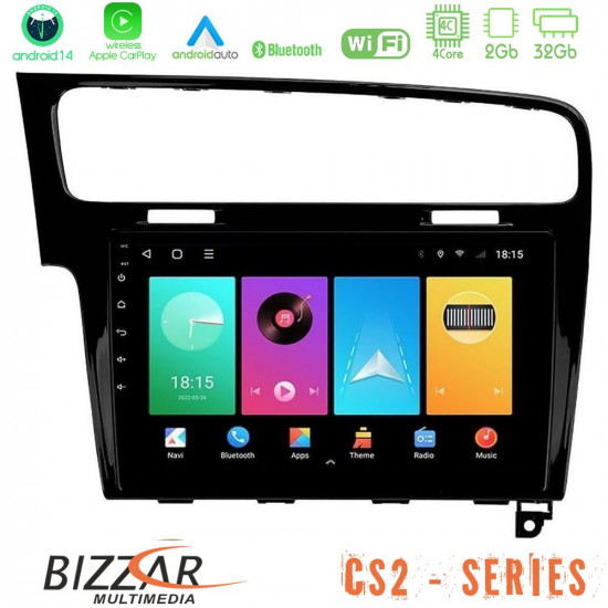 Bizzar CS2 Series 4Core Android14 2+32GB VW GOLF 7 Navigation Multimedia Tablet 10 Με Carplay - Android Auto