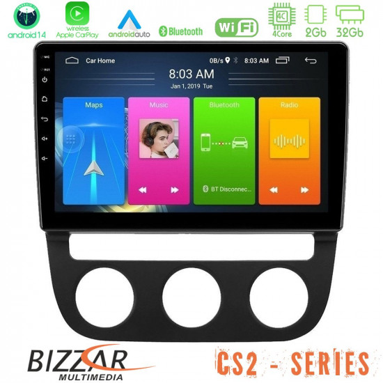 Bizzar CS2 Series 4Core Android14 2+32GB VW Jetta Navigation Multimedia Tablet 10 Με Carplay - Android Auto