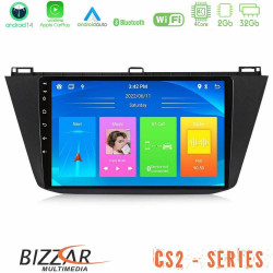 Bizzar CS2 Series 4Core Android14 2+32GB Vw Tiguan 2016-2022 Navigation Multimedia Tablet 10? Με Carplay - Android Auto