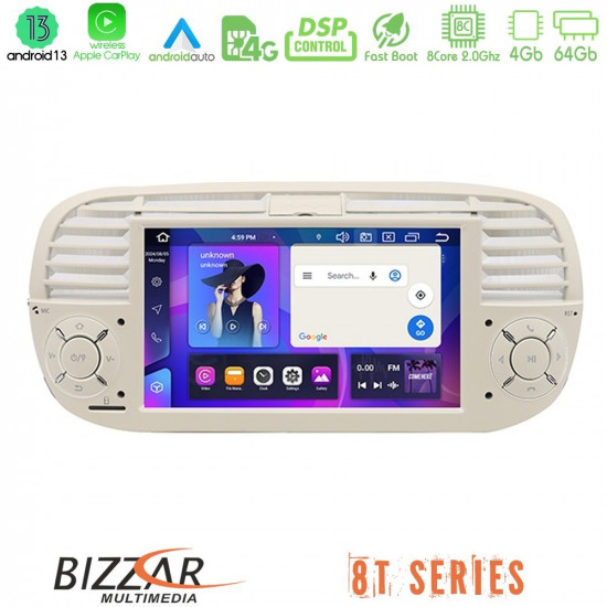 Bizzar Fiat 500 2008-2015 8core Android13 4+64GB Navigation Multimedia Deckless 7 με Carplay/AndroidAuto (OEM Style/Beige Color) Bizzar Fiat 500 2008-2015 8core Android13 4+64GB Navigation Multimedia Deckless 7 με Carplay/AndroidAuto (OEM Style/Beige Color)